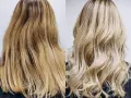 Przed i po: metamorfoza włosów. Zobacz efekt profesjonalnego tonowania włosów blond, które zyskały blask i głębię.