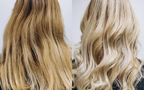 Przed i po: metamorfoza włosów. Zobacz efekt profesjonalnego tonowania włosów blond, które zyskały blask i głębię.