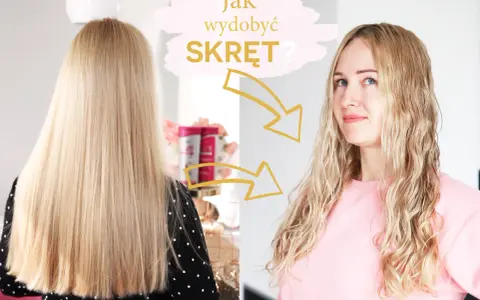 Jak wydobyć skręt? Blond włosy przed i po stylizacji na loki.