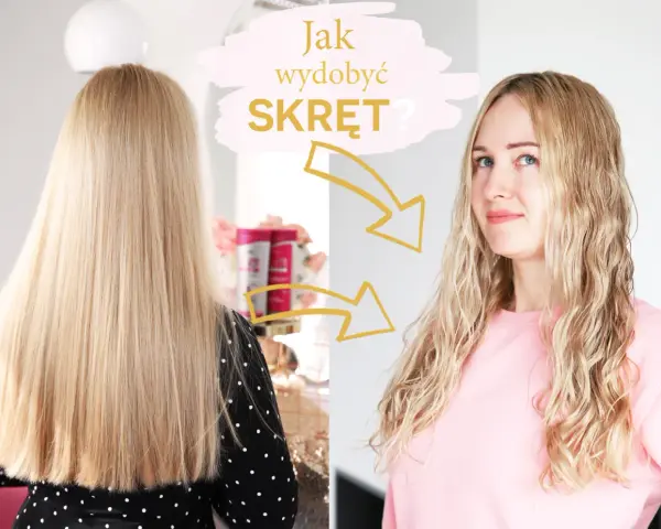 Jak wydobyć skręt? Blond włosy przed i po stylizacji na loki.